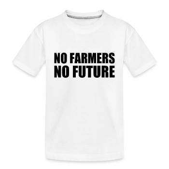 no farmers no future - Kinder Premium Bio T-Shirt - Weiß - Vorne