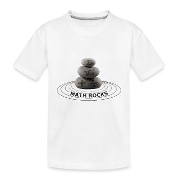 Mathe Rockt - Kinder Premium Bio T-Shirt - Weiß - Vorne