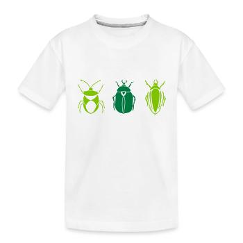 Bunte Wanzen Insekten Spinnen gothic Tierchen Bugs - Kinder Premium Bio T-Shirt - Weiß - Vorne