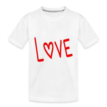 VALENTINSTAG. ICH LIEBE DICH. ICH LIEBE DICH. LIEBE. LIEBE - Kinder Premium Bio T-Shirt - Weiß - Vorne