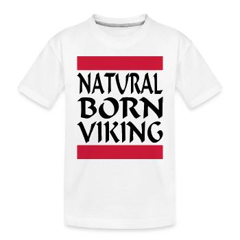 Natural Born Viking 2 - Kinder Premium Bio T-Shirt - Weiß - Vorne