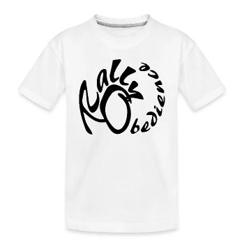 Conception d'obéissance de rallye pour le sport canin avec chien - T-shirt bio Premium Enfant - blanc - Devant
