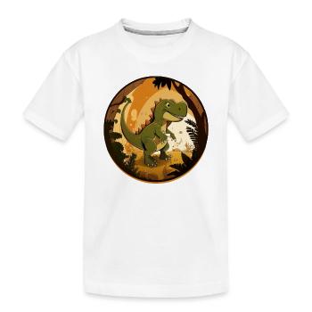 Sympathique dinosaure T-Rex - T-shirt bio Premium Enfant - blanc - Devant