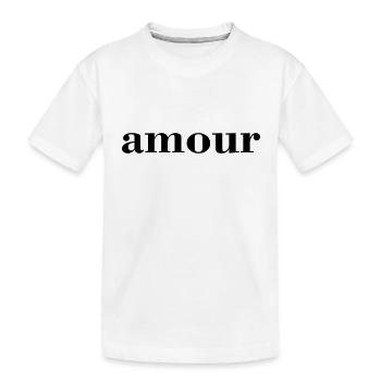 amour - Kids' Premium Organic T-Shirt - white - Front