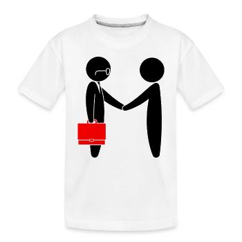 Ein Rechtsanwalt trifft einen Mandanten - Kinder Premium Bio T-Shirt - Weiß - Vorne