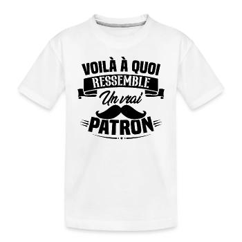 Voilà à quoi ressemble un vrai patron - T-shirt bio Premium Enfant - blanc - Devant