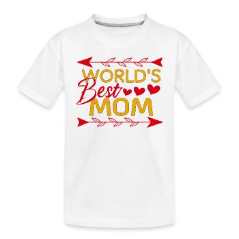 Mother's Day mom is the best gift mom - Kids' Premium Organic T-Shirt - white - Front