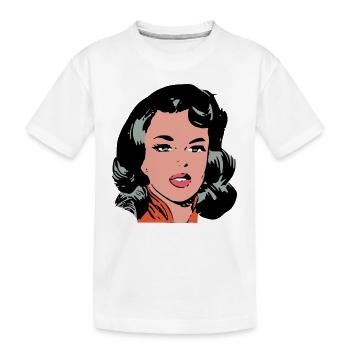 Pop Art Woman - Kids' Premium Organic T-Shirt - white - Front