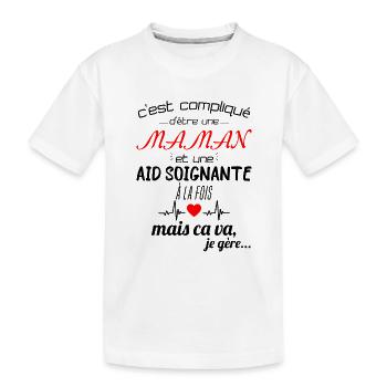 pas parfaite aide-soignante;cadeau aide soignante - T-shirt bio Premium Enfant - blanc - Devant