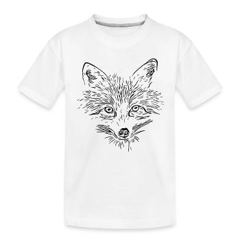 Fox Face - Fox Face - Kids' Premium Organic T-Shirt - white - Front