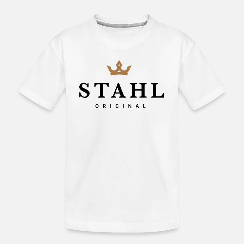 Stahl - Kinder Premium Bio T-Shirt - Weiß