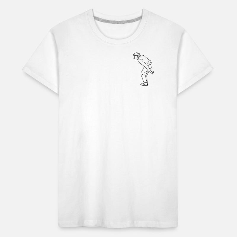 Petanque Player Left-Handed Kids' Premium Organic T-Shirt