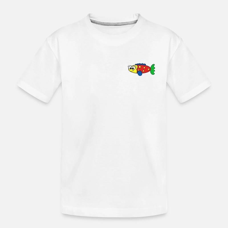 Fisch - Kinder Premium Bio T-Shirt - Weiß