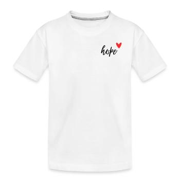 Liebe, Hoffnung - Kinder Premium Bio T-Shirt - Weiß - Vorne