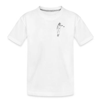 Joueur de pétanque Gaucher - T-shirt bio Premium Enfant - blanc - Devant