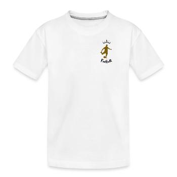 Joueur de foot en action - T-shirt bio Premium Enfant - blanc - Devant