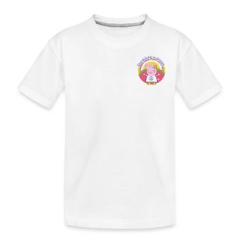 Peppa Wutz Good Mood - Kinder Premium Bio T-Shirt - Weiß - Vorne