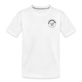 Kingsman Brand - Kinder Premium Bio T-Shirt - Weiß - Vorne