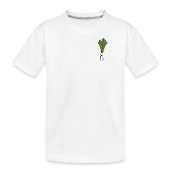 Poireau - T-shirt bio Premium Enfant - blanc - Devant