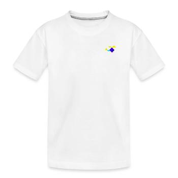 Helikopter - Tangram - Kinder Premium Bio T-Shirt - Weiß - Vorne