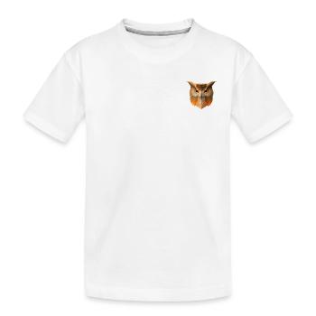 OWL - Kinder Premium Bio T-Shirt - Weiß - Vorne