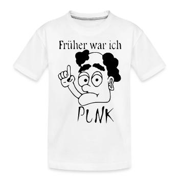 Alter Punk mit Glatze - Kinder Premium Bio T-Shirt - Weiß - Vorne
