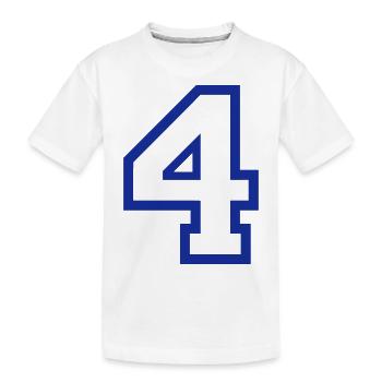 DIE NUMMER VIER - 4 - Kinder Premium Bio T-Shirt - Weiß - Vorne