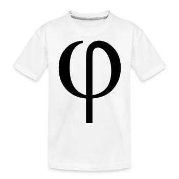 phi greek - Kids' Premium Organic T-Shirt - white - Front