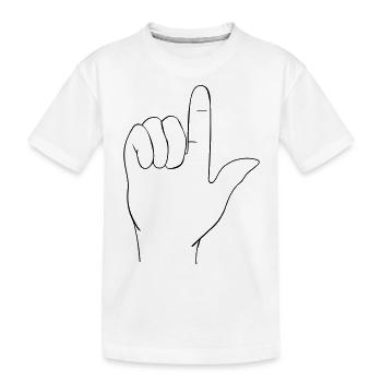 Hand sign - Kids' Premium Organic T-Shirt - white - Front