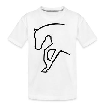 Western Horse - Kids' Premium Organic T-Shirt - white - Front