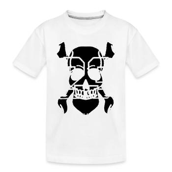 tete de mort - T-shirt bio Premium Enfant - blanc - Devant