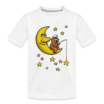 Bonne nuit, étoile Moon Angel Bear - T-shirt bio Premium Enfant - blanc - Devant