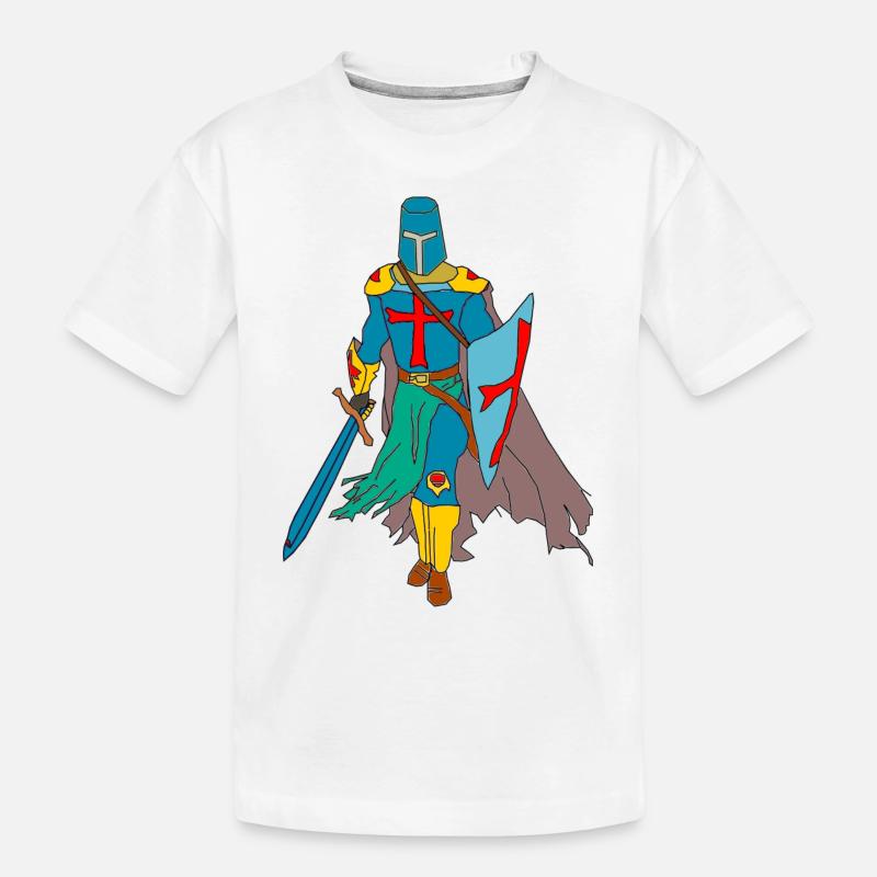 Ritter - Kinder Premium Bio T-Shirt - Weiß