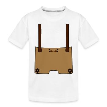 Meine erste Lederhose (hinten) - Kinder Premium Bio T-Shirt - Weiß - Vorne