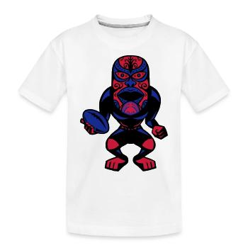 rugby mask - Kids' Premium Organic T-Shirt - white - Front