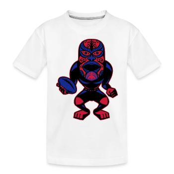 mask_blak - Kids' Premium Organic T-Shirt - white - Front