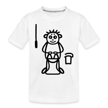 Man sur la toilette - T-shirt bio Premium Enfant - blanc - Devant