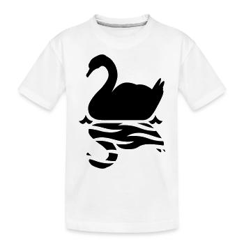 Schwan - Kinder Premium Bio T-Shirt - Weiß - Vorne