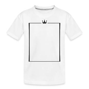 rahmen krone - Kinder Premium Bio T-Shirt - Weiß - Vorne