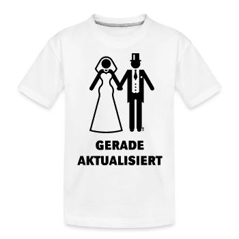 Gerade Aktualisiert (Nerd Flitterwochen Hochzeit) - Kinder Premium Bio T-Shirt - Weiß - Vorne