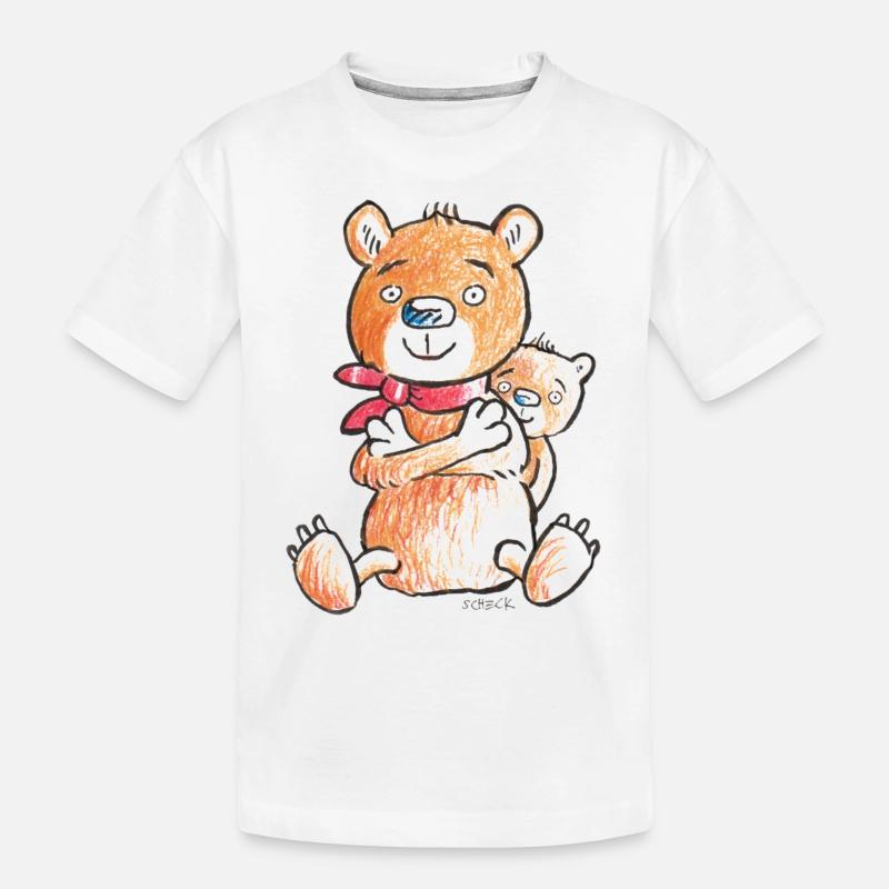 Der große und der kleine Bär - Kinder Premium Bio T-Shirt - Weiß