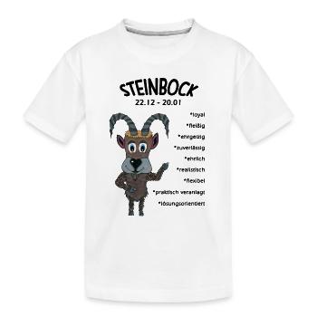 Sternzeichen Steinbock - Kinder Premium Bio T-Shirt - Weiß - Vorne