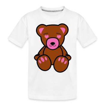 Ours en peluche amour - T-shirt bio Premium Enfant - blanc - Devant