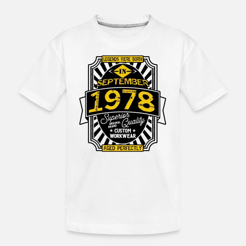 1978 SEPTEMBER - T-shirt bio Premium Enfant - blanc