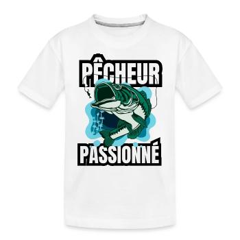 pêcheur passionné - T-shirt bio Premium Enfant - blanc - Devant