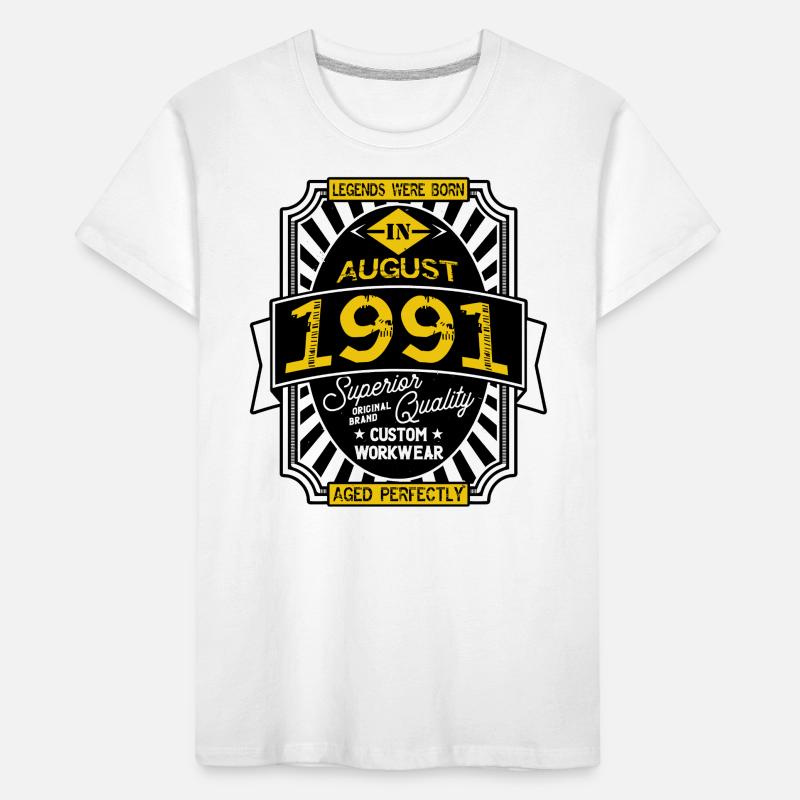 1991 AUGUST Kids' Premium Organic T-Shirt