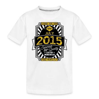 2015 JULI - Kinder Premium Bio T-Shirt - Weiß - Vorne