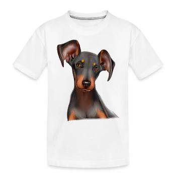 Doberman Chien Doberman Dresseur Doberman Chiot Doberman - T-shirt bio Premium Enfant - blanc - Devant