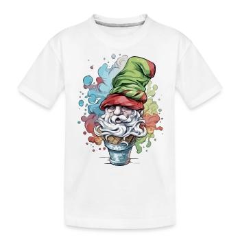 Elf in der Eiswaffel - Kinder Premium Bio T-Shirt - Weiß - Vorne