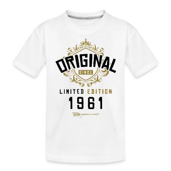 1961 limited edition Geburtstag - Kinder Premium Bio T-Shirt - Weiß - Vorne
